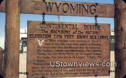 Continental Divide - Misc, Wyoming WY Postcard
