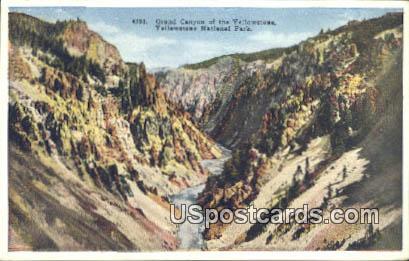 Grand Canyon - Yellowstone National Park, Wyoming WY Postcard
