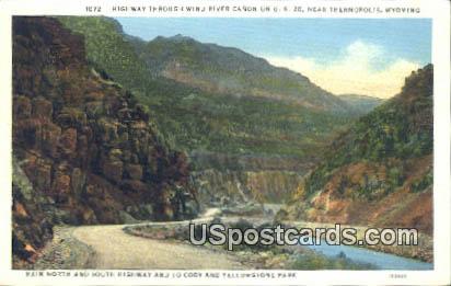 River Canon - Thermopolis, Wyoming WY Postcard