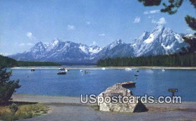 Boat Harbor, Colter Bay - Grand Teton National Park, Wyoming WY Postcard