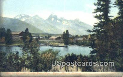 Menor's Ferry, Snake River - Wyoming WY Postcard