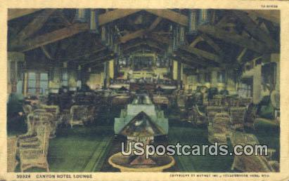 Canyon Hotel Lounge - Yellowstone Park, Wyoming WY Postcard