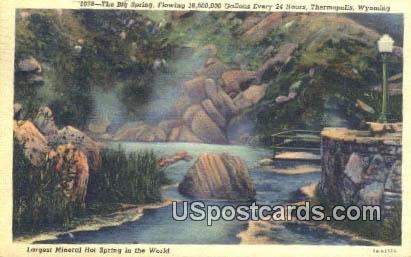 Big Spring - Thermopolis, Wyoming WY Postcard