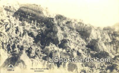 Real Photo  - Hells Half Acre, Wyoming WY Postcard