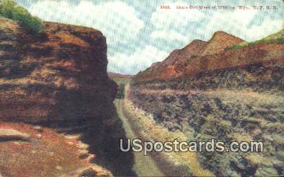 Shale Cut West - Wilkins, Wyoming WY Postcard