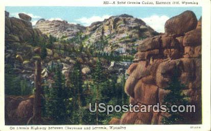 Solid Granite Canyon - Sherman Hill, Wyoming WY Postcard