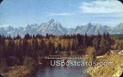 Teton Range - Jackson Hole, Wyoming WY Postcard