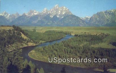 Snake River Overlook - Grand Teton National Park, Wyoming WY Postcard