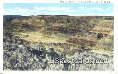 Painted Cliffs - Hells Half Acre, Wyoming WY Postcard