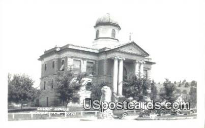 Real Photo Court House - Newcastle, Wyoming WY Postcard