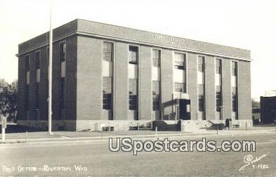 Real Photo Post Office - Riverton, Wyoming WY Postcard