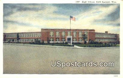 High School - Rock Springs, Wyoming WY Postcard