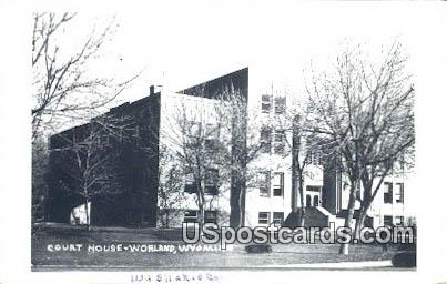 Real Photo Court House - Real Photo Worland, Wyoming WY Postcard