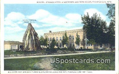 Mineral Springs Hotel Apartments - Thermopolis, Wyoming WY Postcard