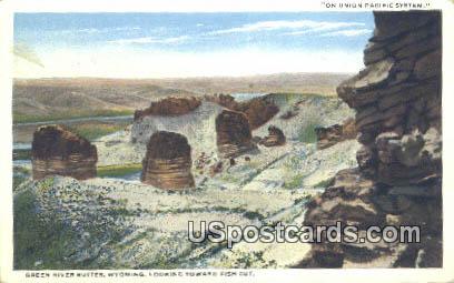 Fish Cut, Union Pacific System - Green River Buttes, Wyoming WY Postcard