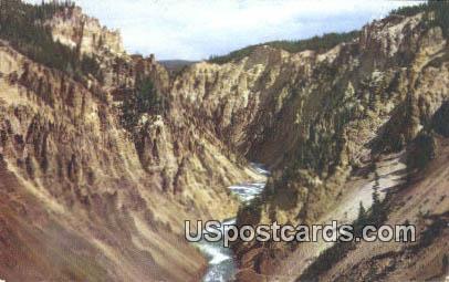 Grand Canyon - Yellowstone National Park, Wyoming WY Postcard