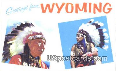 Greetings from, Wyoming Postcard      ;      Greetings from, WY