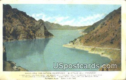 Shoshone Irrigation Reservoir - Buffalo Bill Country, Wyoming WY Postcard