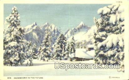 Tetons, WY Postcard       ;      Tetons, Wyoming