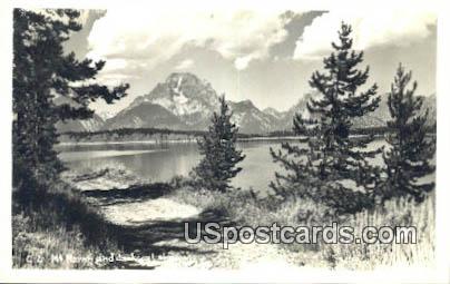 Mt Moran - Jackson Lake, Wyoming WY Postcard