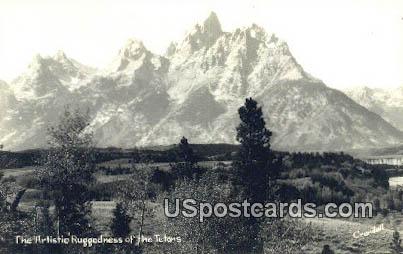 Teton Mountains, WY Postcard       ;      Teton Mountains, Wyoming