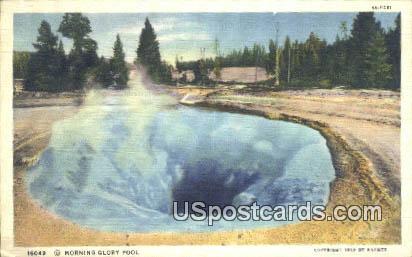 Morning Glory Pool - Yellowstone Park, Wyoming WY Postcard