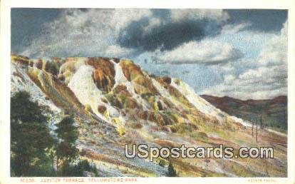 Jupiter Terrace - Yellowstone Park, Wyoming WY Postcard