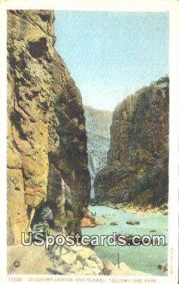Shoshone Canyon & Tunnel - Yellowstone Park, Wyoming WY Postcard