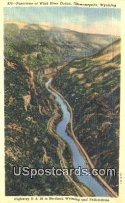 Wind River Canyon - Thermopolis, Wyoming WY Postcard