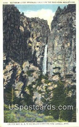 Rainbow Falls - Big Horn Mountains, Wyoming WY Postcard