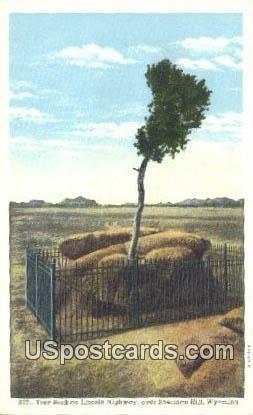 Tree Rock - Sherman Hill, Wyoming WY Postcard