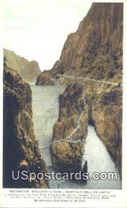 Shoshone Irrigation Reservoir - Buffalo Bill Country, Wyoming WY Postcard