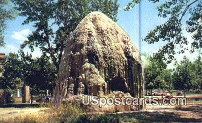 Tepee Fountain, Hot Springs State Park - Thermopolis, Wyoming WY Postcard