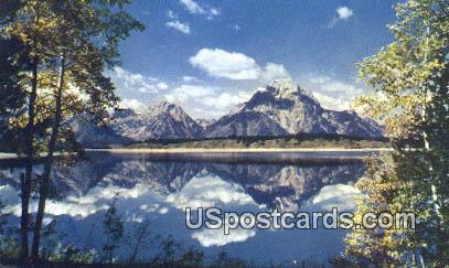 Jackson Lake - Teton Range, Wyoming WY Postcard