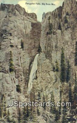 Porcupine Falls - Big Horn Mountains, Wyoming WY Postcard