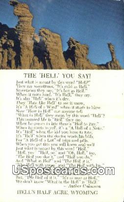Hells Half Acre, Wyoming Postcard      ;      Hells Half Acre, WY