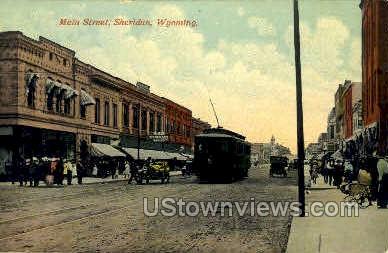 Main St. - Sheridan, Wyoming WY Postcard