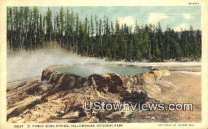 Punch Bowl Spring - Yellowstone National Park, Wyoming WY Postcard